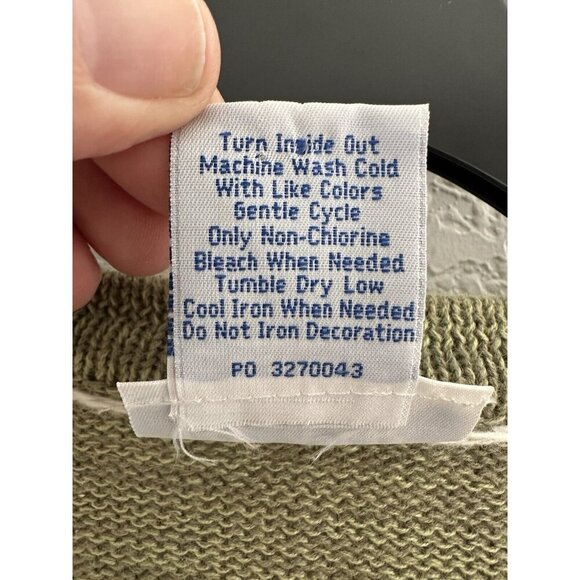 Vtg Blair Knit Cardigan Sweater XL Embroidery Birds Flowers 80s Easter Granny - Picture 8 of 13